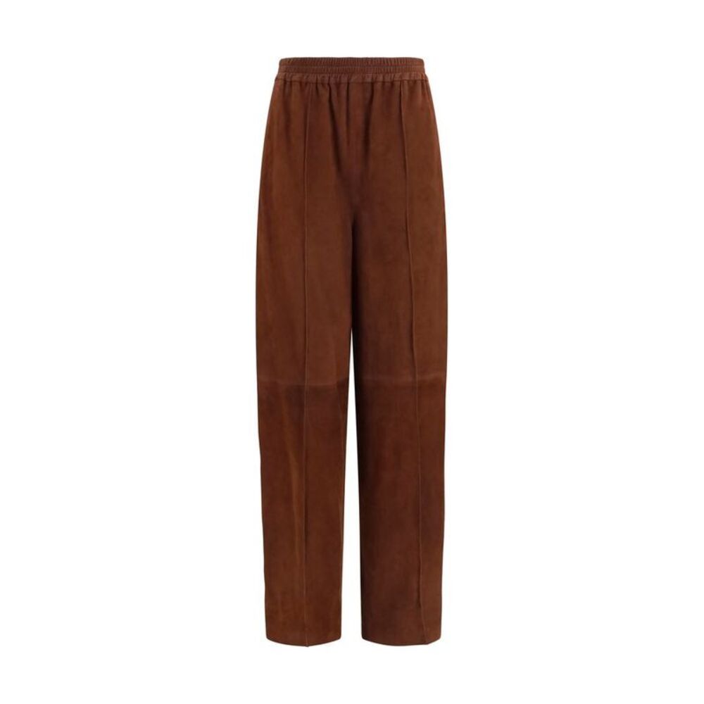 Fabiana Filippi Brown Leather Casual Women's Pants
